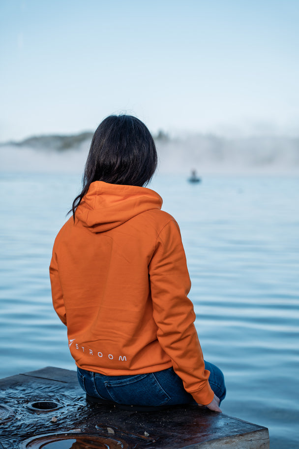 Sweat à Capuche Stroom - Orange signal (Unisexe - assemblé en France)