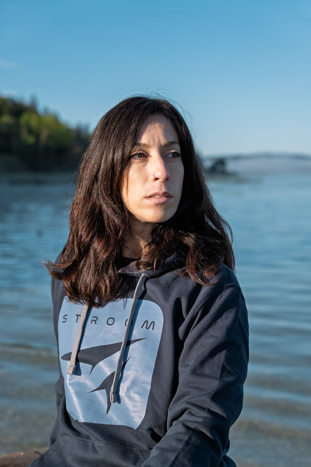 Sweat à capuche Stroom - Blue Deep (Unisexe assemblé en France)