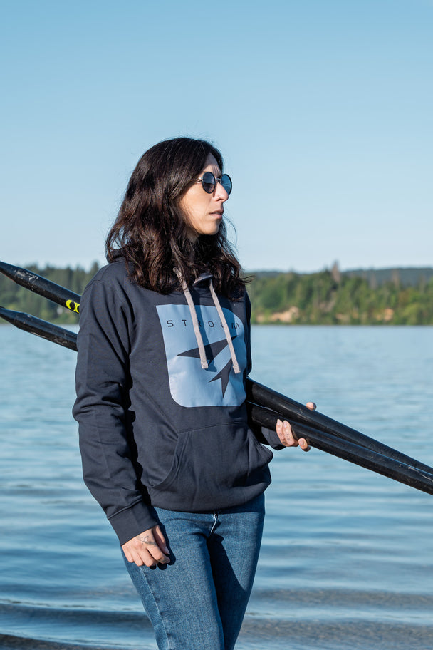 Sweat à capuche Stroom - Blue Deep (Unisexe assemblé en France)