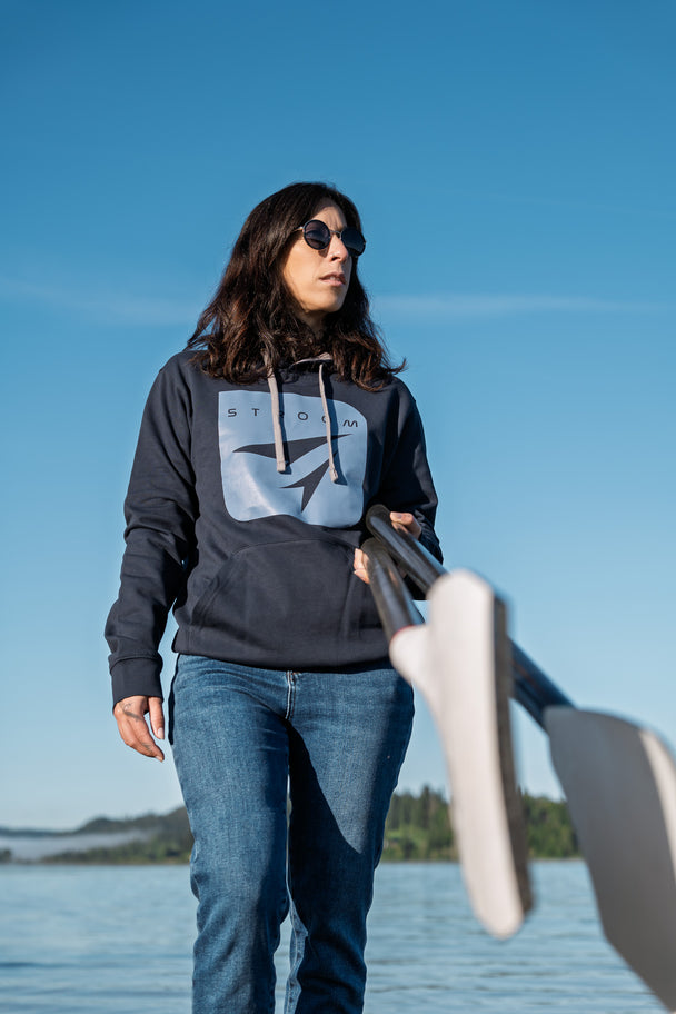 Sweat à capuche Stroom - Blue Deep (Unisexe assemblé en France)