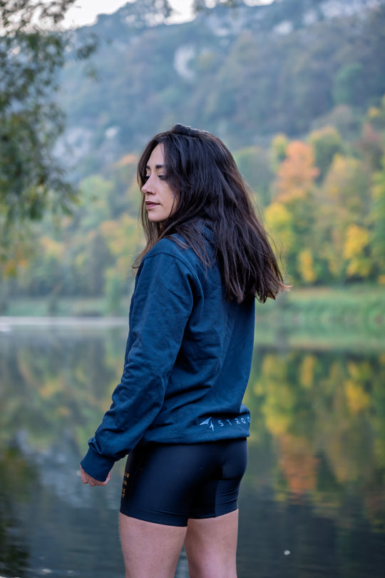 Sweat à capuche Stroom - Blue Deep (Unisexe assemblé en France)