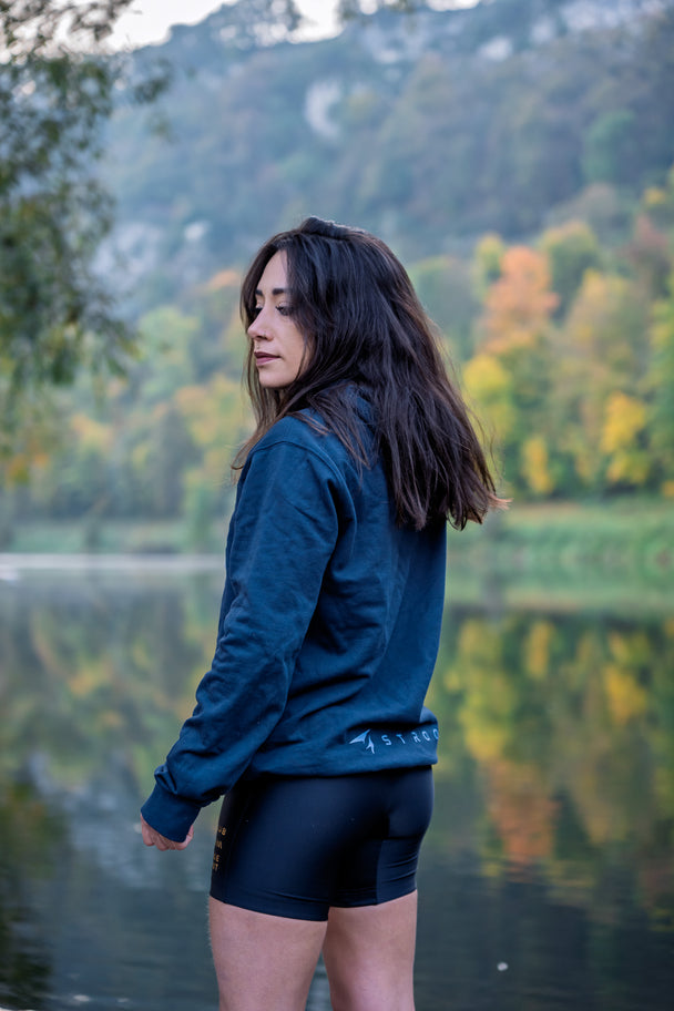 Sweat à capuche Stroom - Blue Deep (Unisexe assemblé en France)