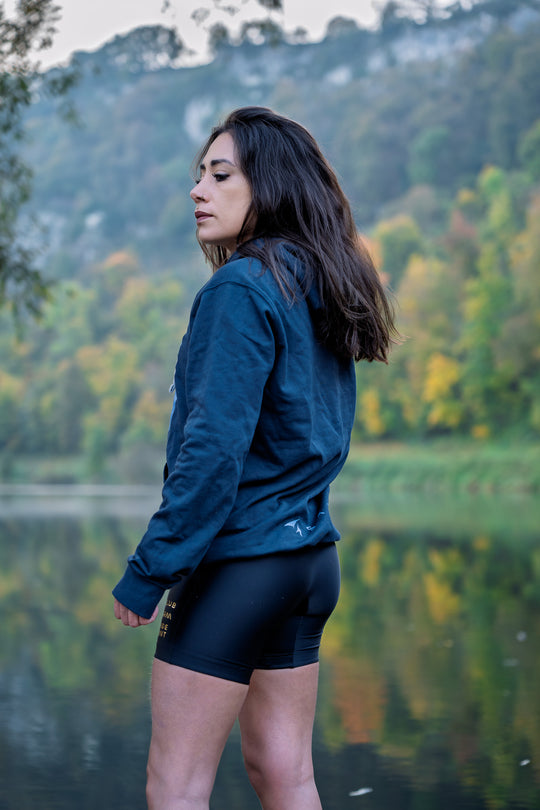 Sweat à capuche Stroom - Blue Deep (Unisexe assemblé en France)