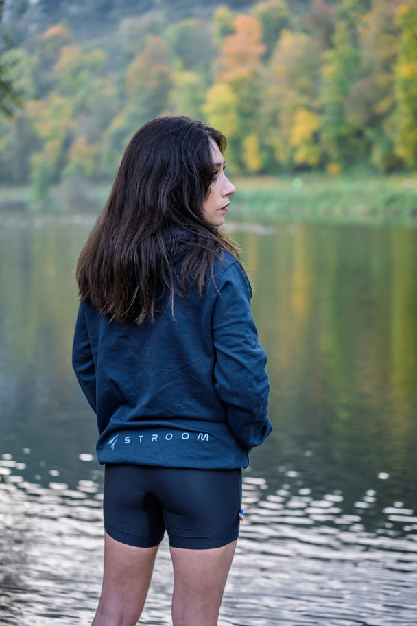 Sweat à capuche Stroom - Blue Deep (Unisexe assemblé en France)