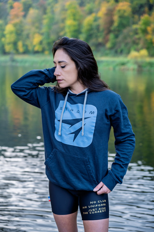 Sweat à capuche Stroom - Blue Deep (Unisexe assemblé en France)