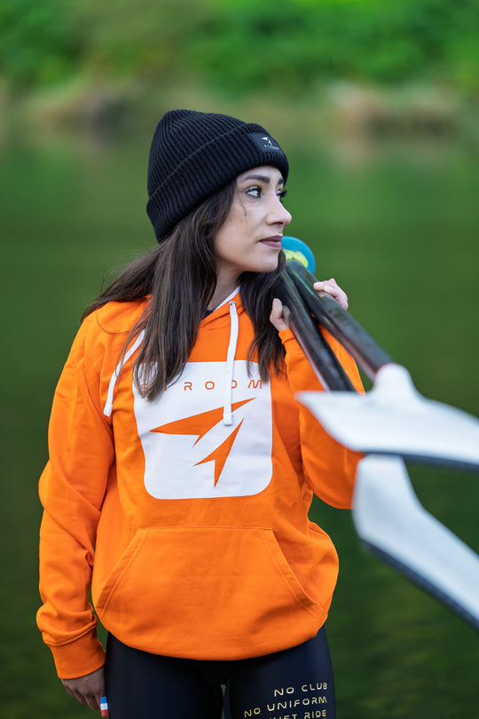 Sweat à Capuche Stroom - Orange signal (Unisexe - assemblé en France)