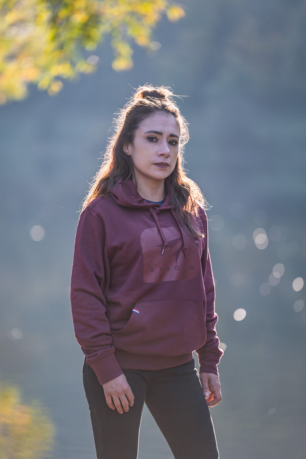 Sweat à capuche Stroom - Brume Pourpre (Unisexe Assemblé en  France)